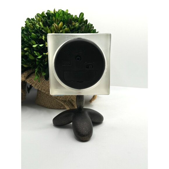 Michael Graves Clear Lucite Desk Alarm Clock Tripod Bronze Base - Picture 5 of 10